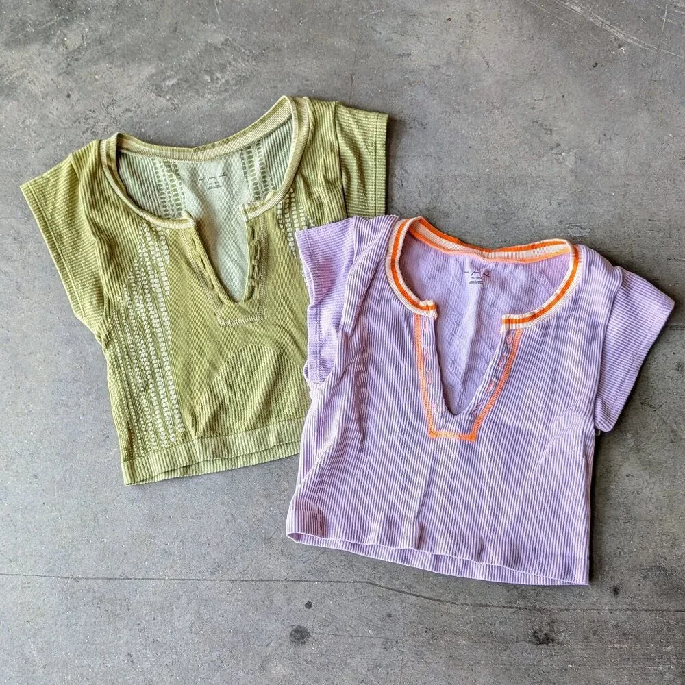 Urban Outfitters Out From Under Go For Gold Seamless Crop Top Bundle size M/L - Picture 1 of 12